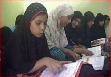 Girl students in a Madrasa 