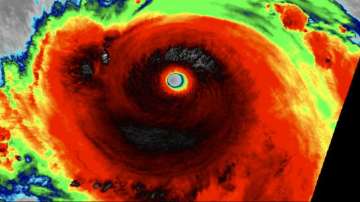 Image shows Meranti as a super typhoon on Monday