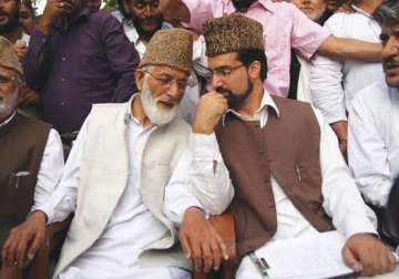 Separatist leaders Syed Ali Shah Geelani, Mirwaiz Umar Farooq 