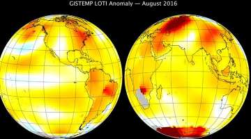 Earth witnesses hottest August 2016 