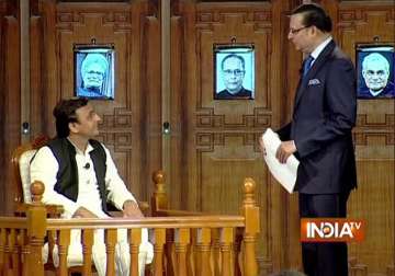 Akhilesh Yadav and Rajat Sharma