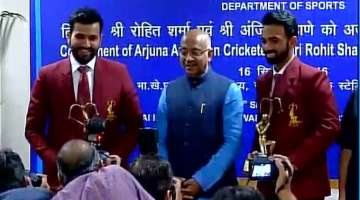 Ajinkya Rahane, Rohit Sharma conferred with Arjuna Award