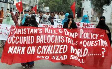 Balochistan students protesting in Quetta