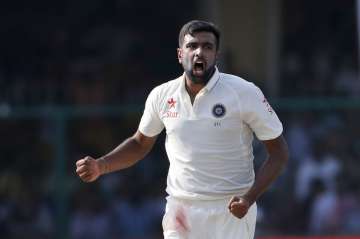 Ashwin celebrates wicket of Kane Williamson on 4th day of Kanpur Test