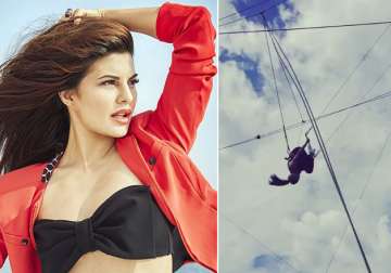 Jacqueline Fernandez performs air stunts like a pro for Hollywood debut