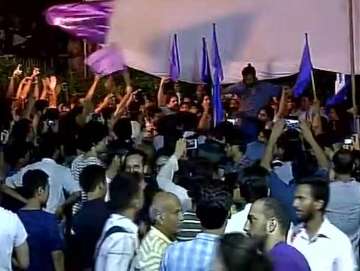 Celebration in JNU after Students Union election results