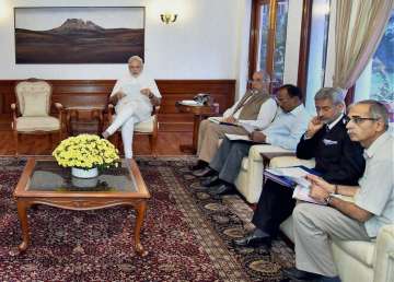 Prime Minister Narendra Modi at a meeting to review Indus Water Treaty 