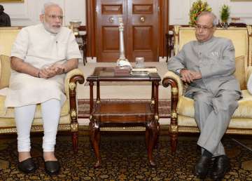 Prime Minister Narendra Modi today called on President Pranab Mukherjee today