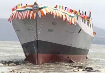 Mormugao, Indian Navy’s advanced guided missile destroyer, launched 