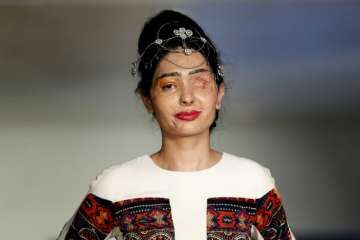 Acid attack victim Reshma Qureshi walks ramp in New York