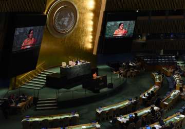 Sushma Swaraj addresses UNGA