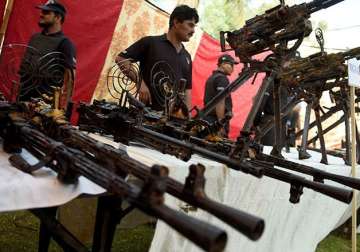 Huge cache of NATO firearms put on display in Karachi