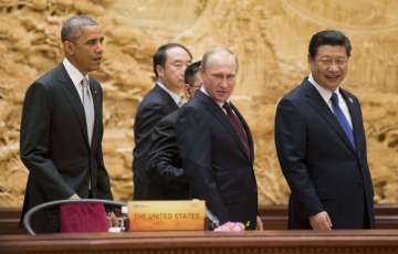 Barack Obama with Putin and Xi 