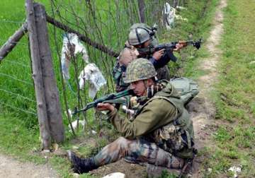 File - Jawans in action in Kashmir