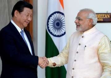 File pic of PM Modi and Chinese President Xi Jinping outside Hyderabad House