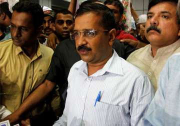 Arvind Kejriwal arrives at Sardar Vallabhbhai Patel Airport in Ahmedabad 