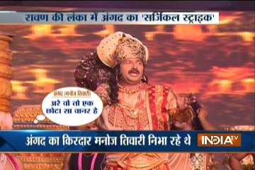 Manoj Tiwari as Angad talks about surgical strike during Ramleela