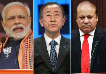 Narendra Modi, Ban Ki-moon and Nawaz Sharif