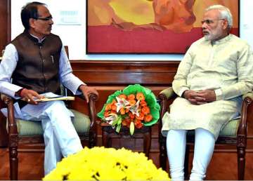 Madhya Pradesh CM Shivraj Singh Chouhan with Prime Minister Narendra Modi