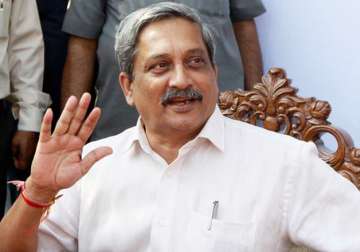 File pic of Defence Minister Manohar Parrikar speaking to media in Delhi