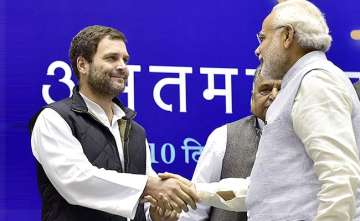 Rahul Gandhi with PM Modi