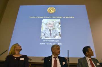 Yoshinori Ohsumi is awarded this year's Nobel Prize in medicine