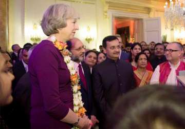 British PM Theresa May hosts her first Diwali event at 10, Downing Street