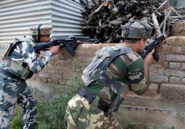 File pic of jawans fighting against militants in Kashmir