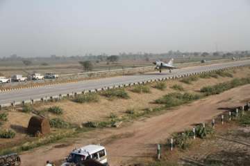 At Expressway inauguration, fighter jets and praise for CM from uncle Shivpal