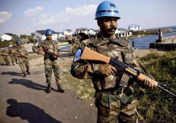 File - Indian soldiers from the UN Peacekeeping mission in Congo