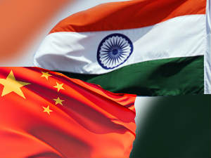 India China flag