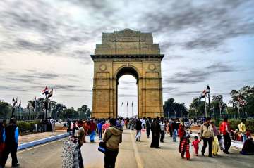 People at India Gate