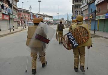 File pic - JK Police on foot patrolling 