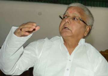 File pic - RJD chief Lalu Prasad Yadav speaks to media in Patna 