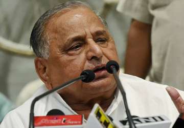 File pic - SP supremo Mulayam Singh Yadav speaks to media in Lucknow 