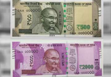 Pic of Rs 500 and Rs 2000 notes