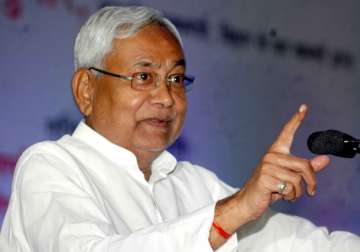 File pic of Bihar CM speaking at an event in Patna 