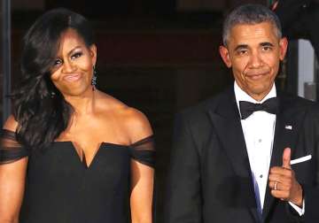 File pic - Michelle Obama and Barack Obama