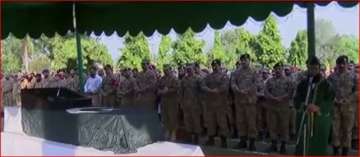 Burial of 7 killed Pak soldiers 