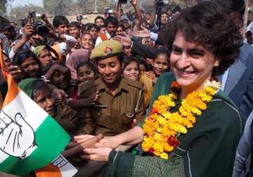 File pic - Congress leader Priyanka Gandhi during a campaign 