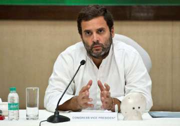 Congress vice-president Rahul Gandhi speaks to media in New Delhi