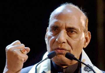 File pic - Union Home Minister Rajnath Singh speaks at an event in Delhi 