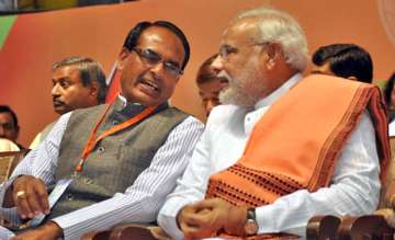 Shivraj Singh Chouhan with PM Modi