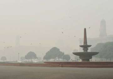 File pic - A view of Raisina Hill covered in smog in New Delhi.