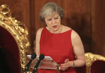 Theresa May speaks at the annual Lord Mayor's Banquet at Mansion House