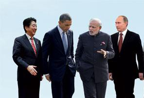 Obama, Putin, Modi and Abe