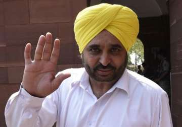 File pic of Aam Aadmi Party MP Bhagwant Mann