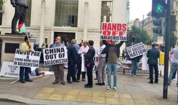 Baloch activists protest outside Chinese Embassy 
