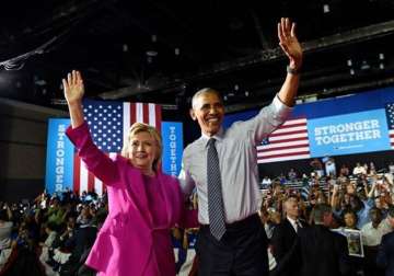 File pic - Hillary Clinton and Barack Obama
