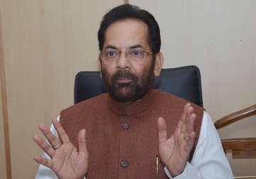 File pic - MoS for Minority Affairs Mukhtar Abbas Naqvi